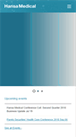 Mobile Screenshot of hansamedical.com